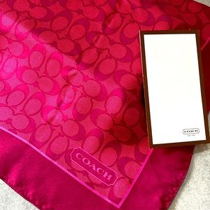 Coach 100%silk scarf